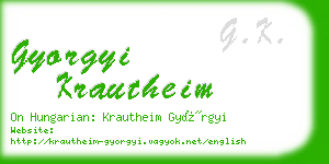 gyorgyi krautheim business card